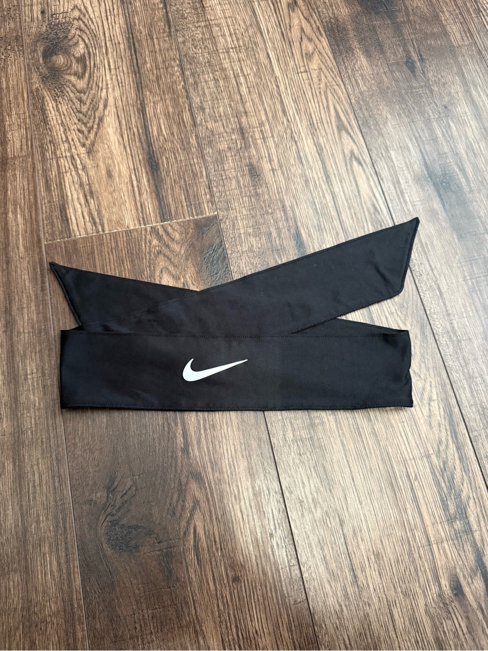 Nike Black and White Swoosh Athletic Headwrap